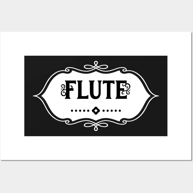 White Flute Emblem Wall Art by Barthol Graphics